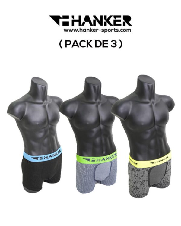 HANKER Calzoncillos Boxer LIGPA Pack 3