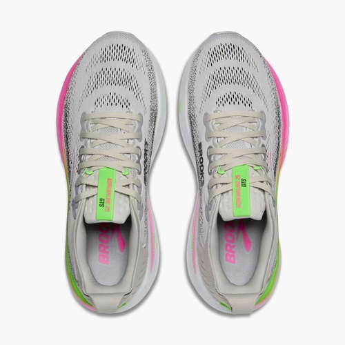 brooks-adrenaline-gts-25-mujer-gris-rosa-verde-running-jerez-cadiz-vista-superior Brooks Adrenaline GTS 25 mujer gris rosa verde vista superior para running en HYGGE Jerez Cádiz