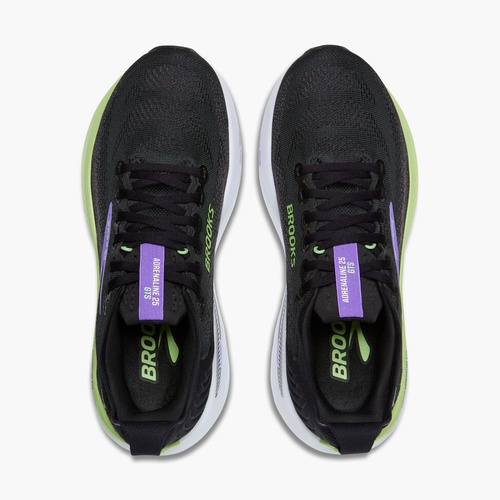 brooks-adrenaline-gts-25-mujer-negro-verde-lila-running-jerez-cadiz-vista-superior Brooks Adrenaline GTS 25 mujer negro verde lila vista superior para running en HYGGE Jerez Cádiz