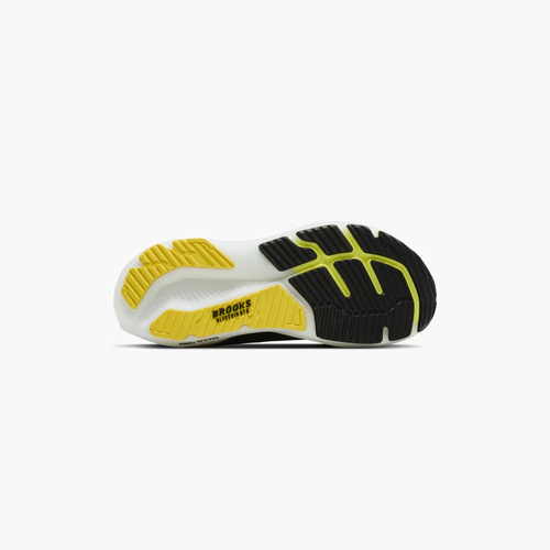brooks-glycerin-gts-23-hombre-negro-azul-amarillo-running-jerez-cadiz-06-suela Brooks Glycerin GTS 23 hombre negro con detalles azules y amarillos suela para running en HYGGE Jerez Cádiz
