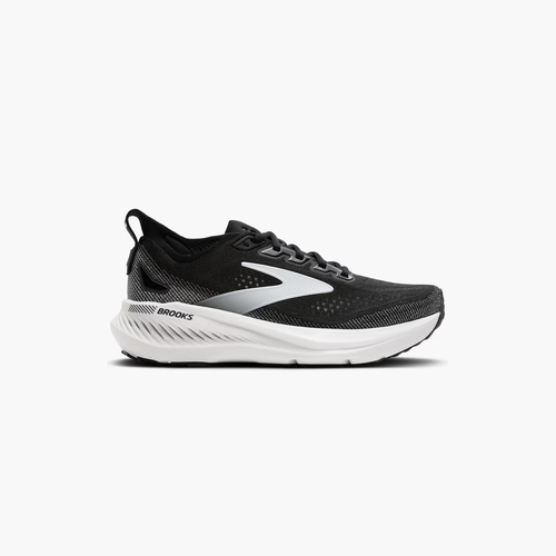 brooks-glycerin-gts-23-hombre-negro-blanco-running-jerez-cadiz-02-lateral-exterior - copia Brooks Glycerin GTS 23 hombre negro y blanco perfil exterior para running en HYGGE Jerez Cádiz