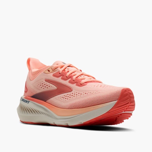 Brooks Glycerin GTS 23 mujer rosa coral vista lateral en tienda running HYGGE Jerez Cádiz