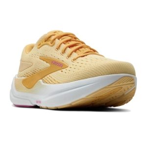 Brooks Ghost Max 3 Mujer amarillo pastel, vista en perspectiva para running en Jerez